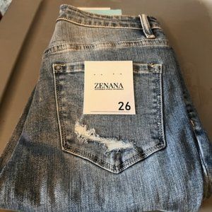 Zenana Clementine Full Size High-Rise Bootcut Jeans in Olive